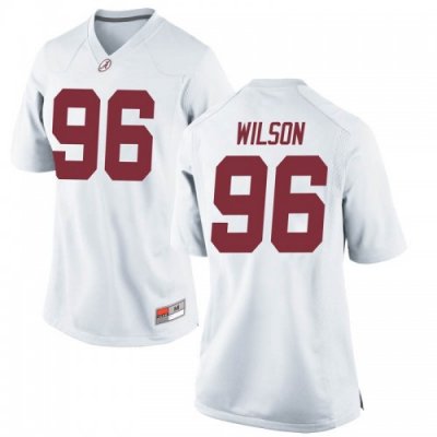 Women's Alabama Crimson Tide #96 Taylor Wilson White Replica NCAA College Football Jersey 2403LETD8